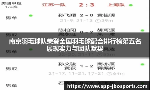 南京羽毛球队荣登全国羽毛球配合排行榜第五名展现实力与团队默契